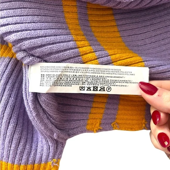 Anthropologie Moon River Striped Turtleneck Sweater Dress, Size S NWT - Picture 5 of 7